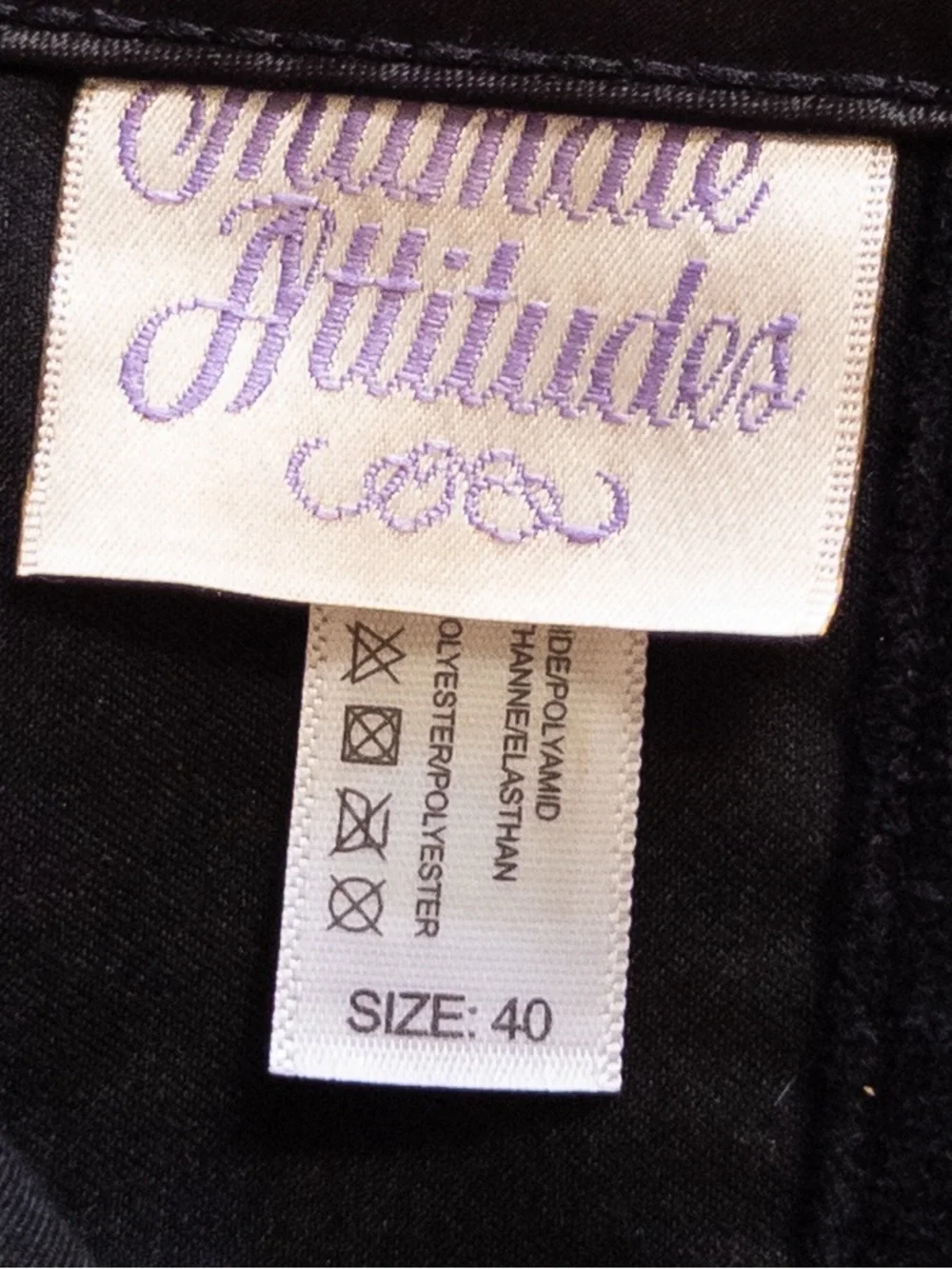 Vintage 90s Intimate Attitudes Black Lace Corset Bustier Size 40
